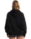 The Quiksilver Mens Stranger Things Checker Arch Surfer Boy Hoodie in Black