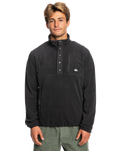 The Quiksilver Mens No Destination Half Snap Sweatshirt in Phantom