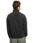 The Quiksilver Mens No Destination Half Snap Sweatshirt in Phantom