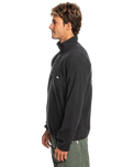 The Quiksilver Mens No Destination Half Snap Sweatshirt in Phantom