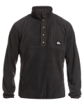 The Quiksilver Mens No Destination Half Snap Sweatshirt in Phantom