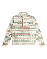 The Quiksilver Mens No Destination 2 Half Snap Sweatshirt in Oyster White