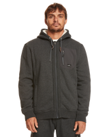 The Quiksilver Mens Out There Zip Hoodie in Dark Grey Heather