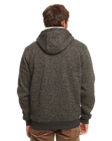 The Quiksilver Mens Keller Hooded Zip Fleece Jacket in Dark Grey Heather