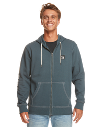 The Quiksilver Mens The Original Zip Hoodie in Midnight Navy