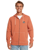 The Quiksilver Mens The Original Zip Hoodie in Baked Clay