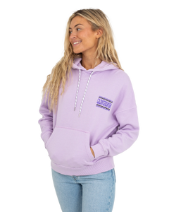 The Quiksilver Womens Collection Womens Oversized Hoodie in Pastel Lilac