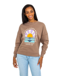 The Quiksilver Womens Collection Womens Oversized Sweatshirt in Fossil