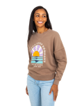 The Quiksilver Womens Collection Womens Oversized Sweatshirt in Fossil