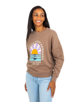 The Quiksilver Womens Collection Womens Oversized Sweatshirt in Fossil