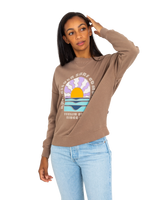 The Quiksilver Womens Collection Womens Oversized Sweatshirt in Fossil