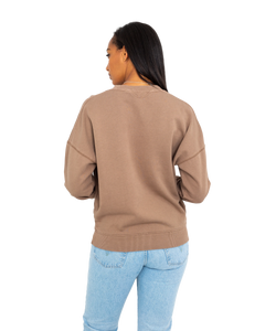 The Quiksilver Womens Collection Womens Oversized Sweatshirt in Fossil