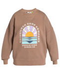 The Quiksilver Womens Collection Womens Oversized Sweatshirt in Fossil