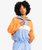 The Quiksilver Womens Collection Womens Uni Block Half Zip Crop Sweatshirt in Tangerine