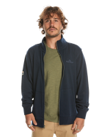 The Quiksilver Mens Simple Surf Zipped Sweatshirt in Navy Blazer