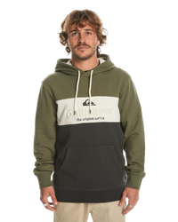 The Quiksilver Mens Emboss Block Hoodie in Four Leaf Clover