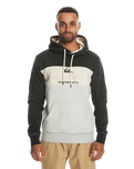 The Quiksilver Mens Emboss Block Hoodie in Black