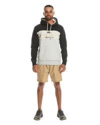 The Quiksilver Mens Emboss Block Hoodie in Black