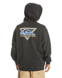 The Quiksilver Mens Apog Heritage Hoodie in Tarmac