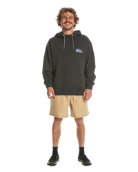 The Quiksilver Mens Apog Heritage Hoodie in Tarmac