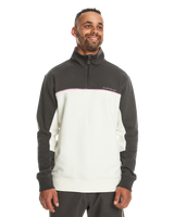 The Quiksilver Mens Take Us Back 1/2 Zip Block Fleece in Tarmac