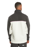 The Quiksilver Mens Take Us Back 1/2 Zip Block Fleece in Tarmac