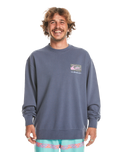 The Quiksilver Mens Spin Cycle Sweatshirt in Crown Blue