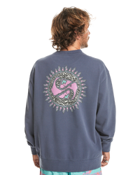 The Quiksilver Mens Spin Cycle Sweatshirt in Crown Blue
