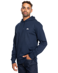 The Quiksilver Mens Mens Basic Hoodie in Navy Blazer