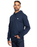 The Quiksilver Mens Mens Basic Hoodie in Navy Blazer