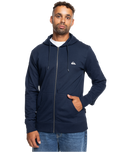 The Quiksilver Mens Basic Zip Hoodie in Navy Blazer