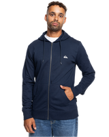 The Quiksilver Mens Basic Zip Hoodie in Navy Blazer