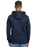 The Quiksilver Mens Basic Zip Hoodie in Navy Blazer