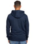 The Quiksilver Mens Basic Zip Hoodie in Navy Blazer