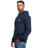 The Quiksilver Mens Basic Zip Hoodie in Navy Blazer