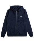 The Quiksilver Mens Basic Zip Hoodie in Navy Blazer