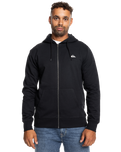 The Quiksilver Mens Mens Basic Zip Hoodie in Black