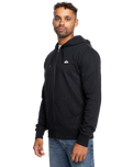 The Quiksilver Mens Mens Basic Zip Hoodie in Black