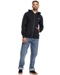 The Quiksilver Mens Mens Basic Zip Hoodie in Black