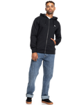 The Quiksilver Mens Mens Basic Zip Hoodie in Black