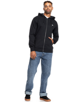 The Quiksilver Mens Mens Basic Zip Hoodie in Black