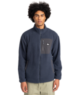 The Quiksilver Mens Clean Coast Zip Fleece Jacket in Blue Nights