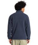 The Quiksilver Mens Clean Coast Zip Fleece Jacket in Blue Nights