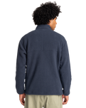 The Quiksilver Mens Clean Coast Zip Fleece Jacket in Blue Nights