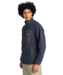 The Quiksilver Mens Clean Coast Zip Fleece Jacket in Blue Nights