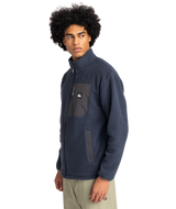 The Quiksilver Mens Clean Coast Zip Fleece Jacket in Blue Nights