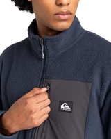 The Quiksilver Mens Clean Coast Zip Fleece Jacket in Blue Nights