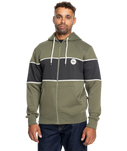 The Quiksilver Mens Shady Hills Full Zip Hoodie in Four Leaf Clover