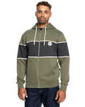 The Quiksilver Mens Shady Hills Full Zip Hoodie in Four Leaf Clover