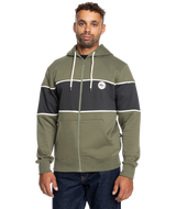 The Quiksilver Mens Shady Hills Full Zip Hoodie in Four Leaf Clover